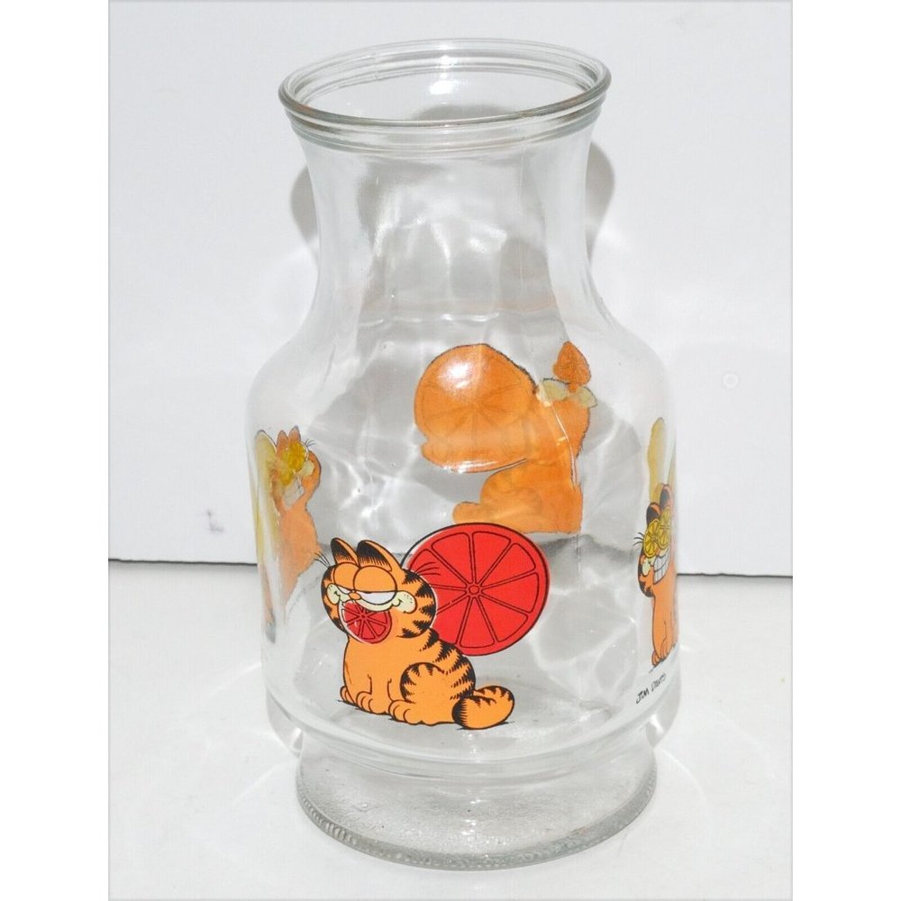 LAST CALL!!Vintage Garfield Glass Carafe Pitcher - Picture 3 of 4